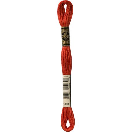 DMC: Mouliné Special 25: Colour 900: Stranded Cotton: 8m