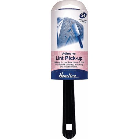 Hemline Adhesive Lint Pick-Up Roller with Handle