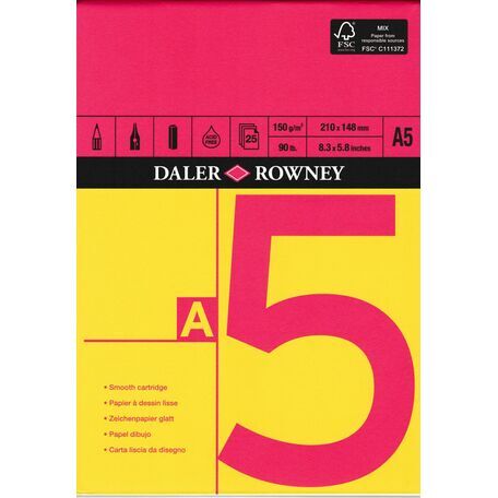 Daler Rowney Cartridge Paper A5 Pad