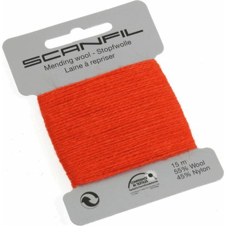 Scanfil Mending &amp; Darning Wool - Flame Red (15m) - col. 093