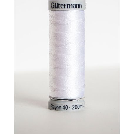 Gutermann Sulky Rayon 40 Embroidery Thread - 200m (1001) - Pack of 5