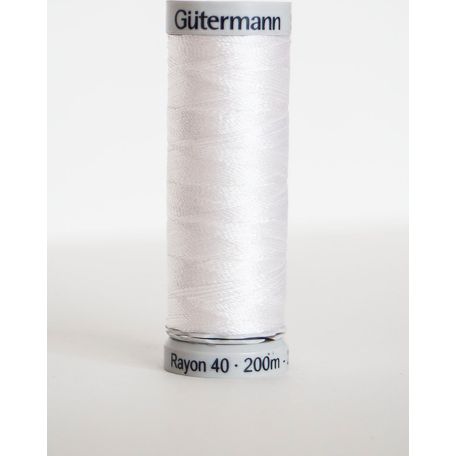 Gutermann Sulky Rayon 40 Embroidery Thread - 200m (1002) - Pack of 5