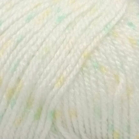 Rainbow Baby DK Yarn - White, greens & yellow (100g)