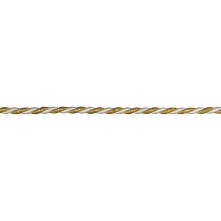 Essential Trimmings Cord - 6mm: Gold/White (Per Metre)