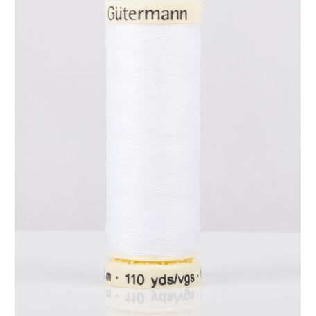 Gutermann White Sew-All Thread: 100m (800) - Pack of 5