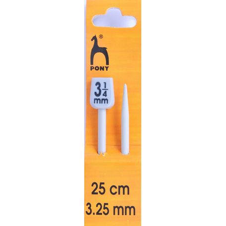 Pony Knitting Needles - 25cm x 3.25mm (Pair)