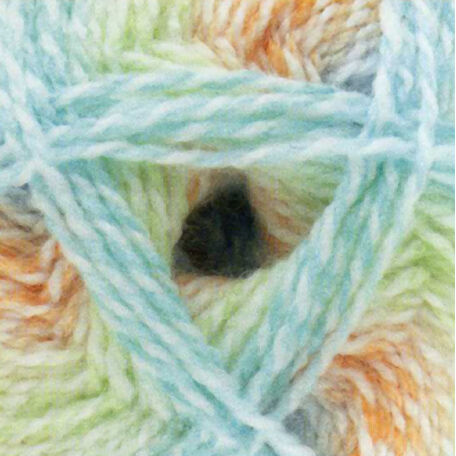 Baby Marble Yarn - Blue, Green and Orange (100g)